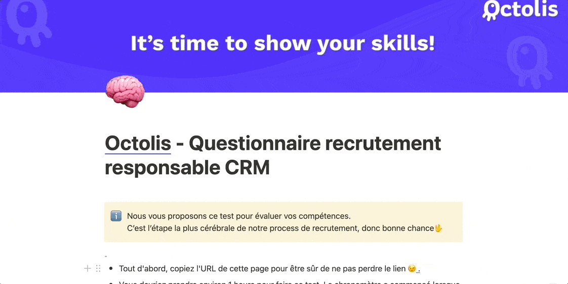 recruter responsable crm ressource test