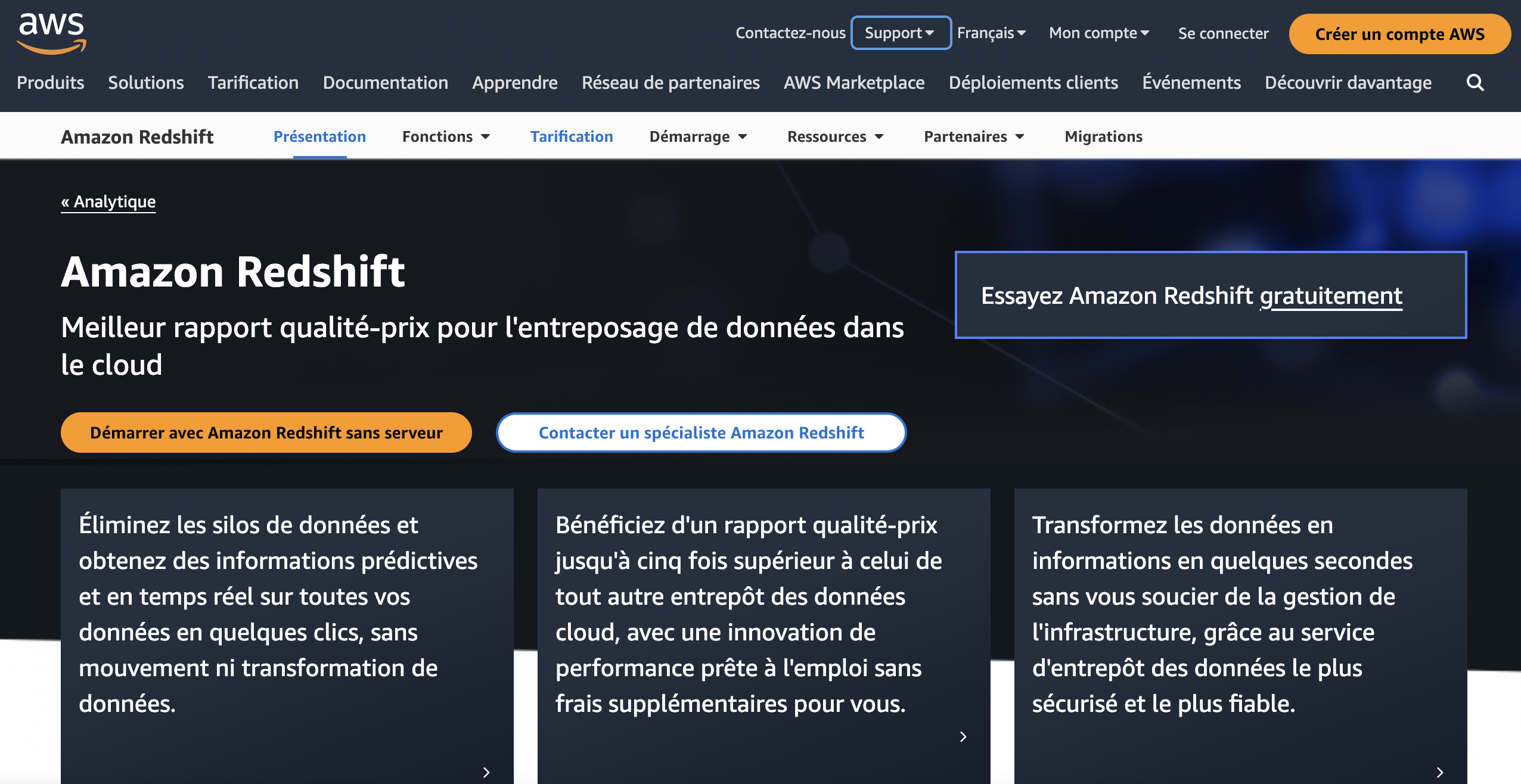 cout data warehouse amazon redshift